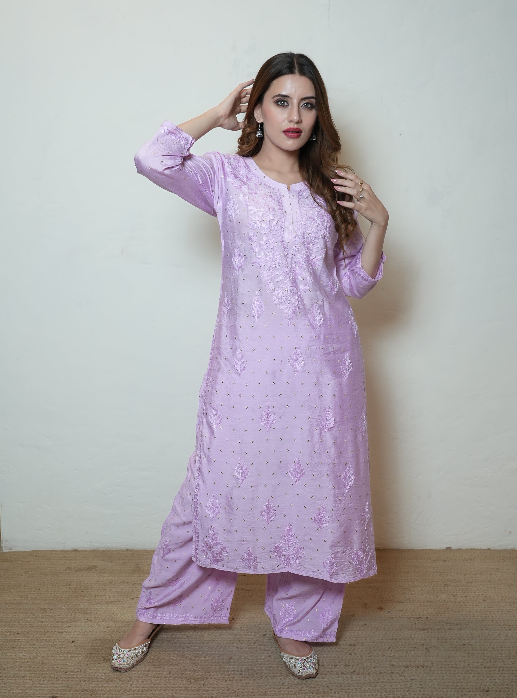 Muslin Mukaish set
