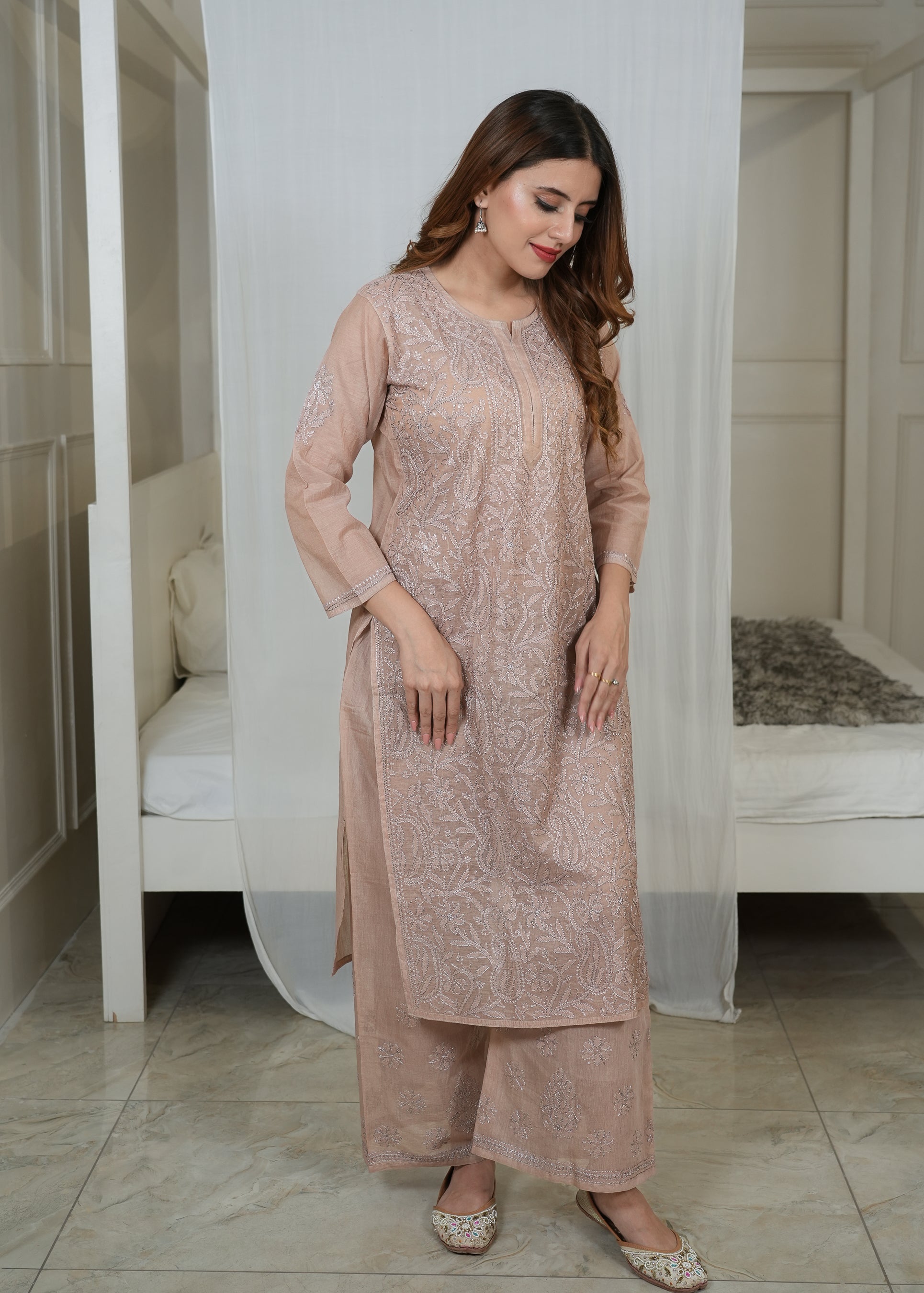 Mul Chanderi Jaal suit