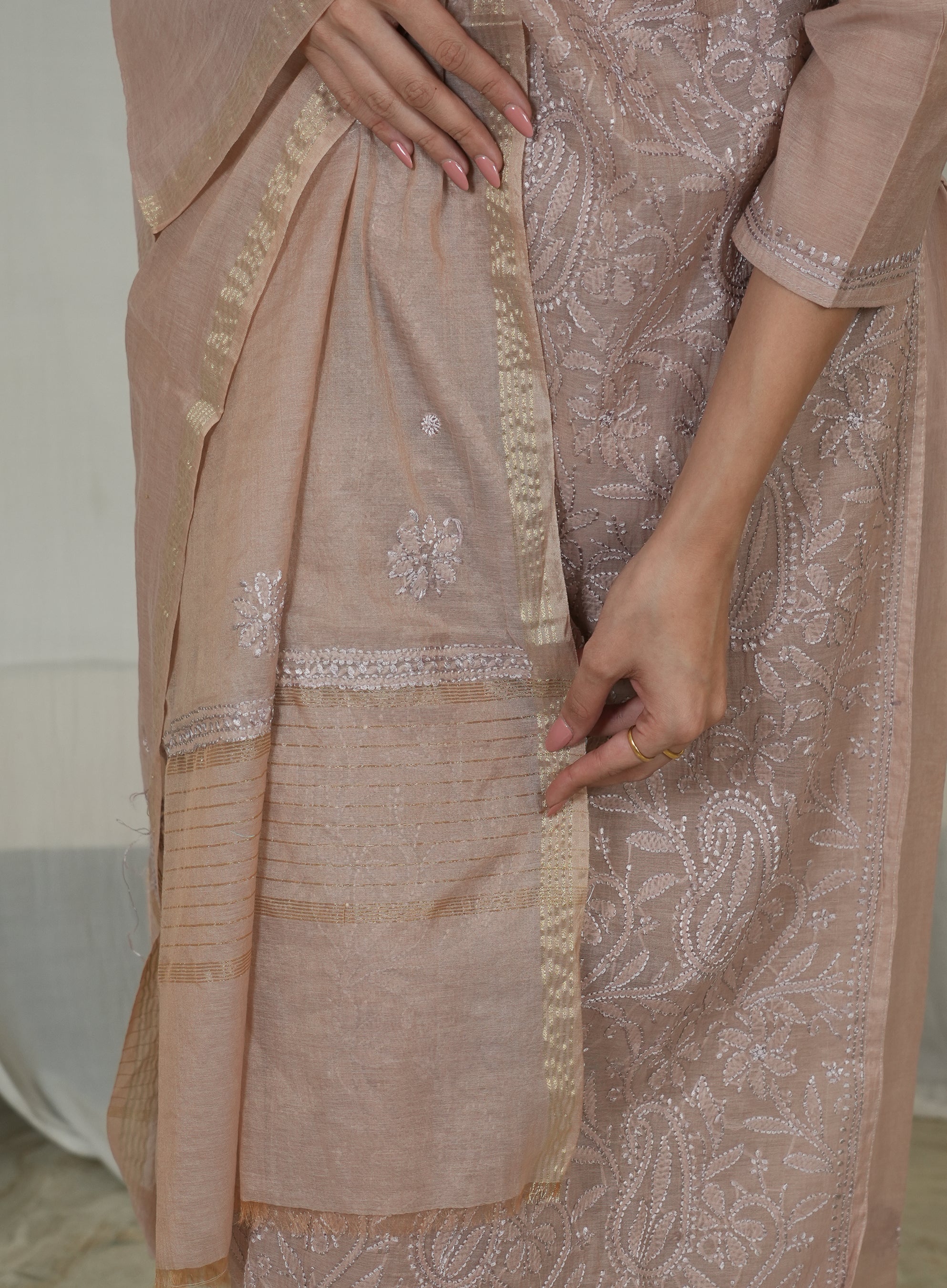 Mul Chanderi Jaal suit