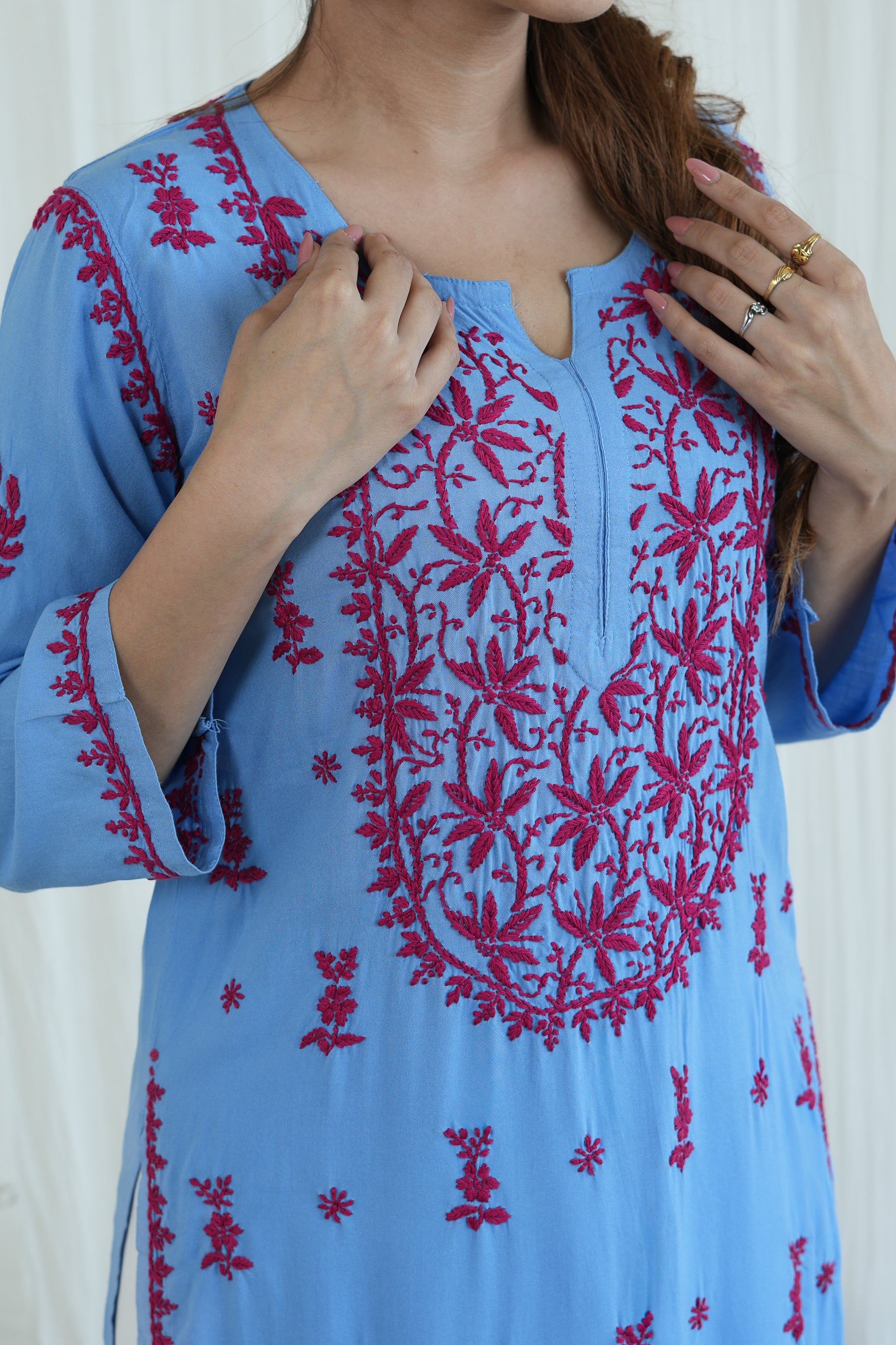Rayon Contrast Kurti