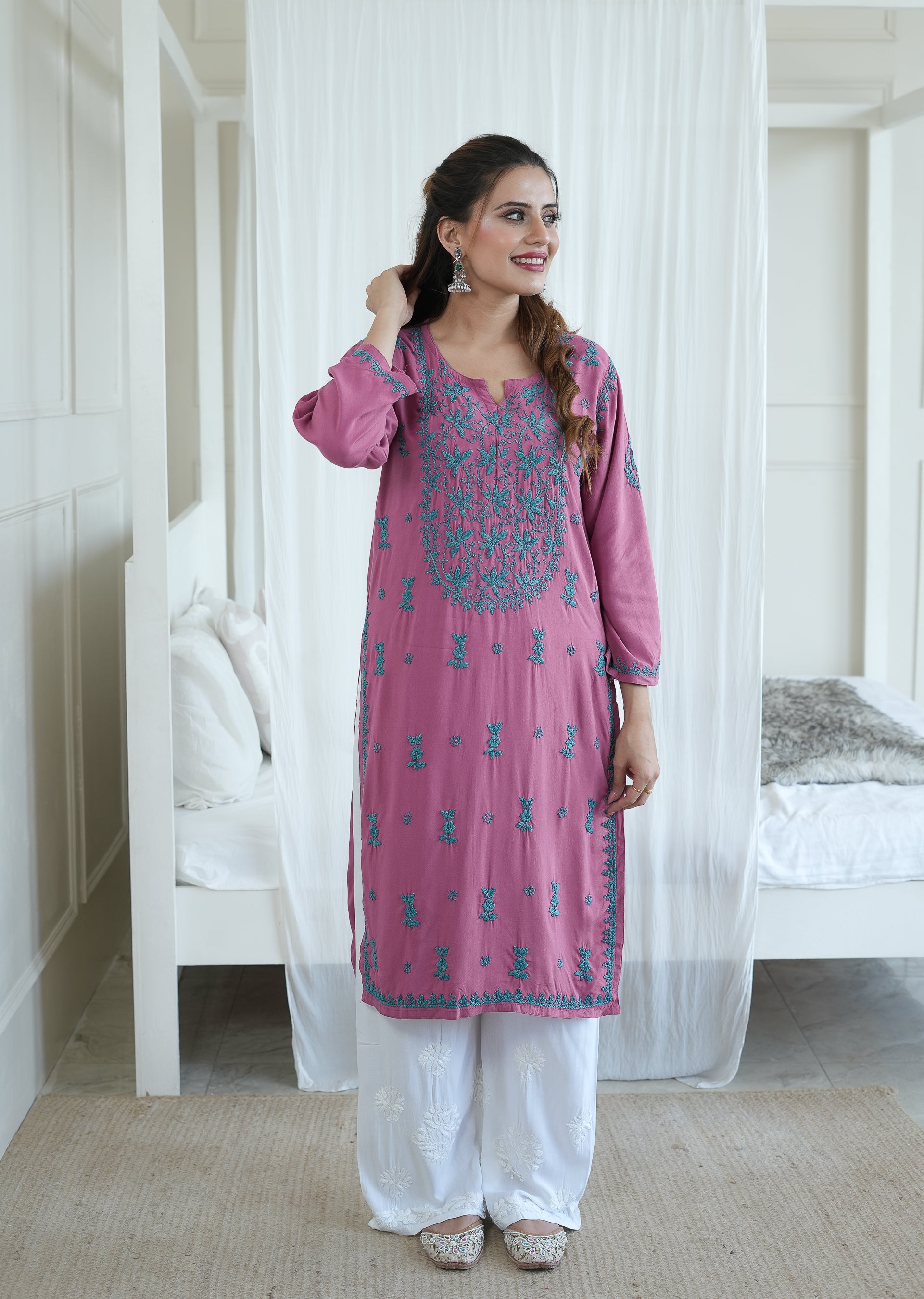 Rayon Contrast Kurti