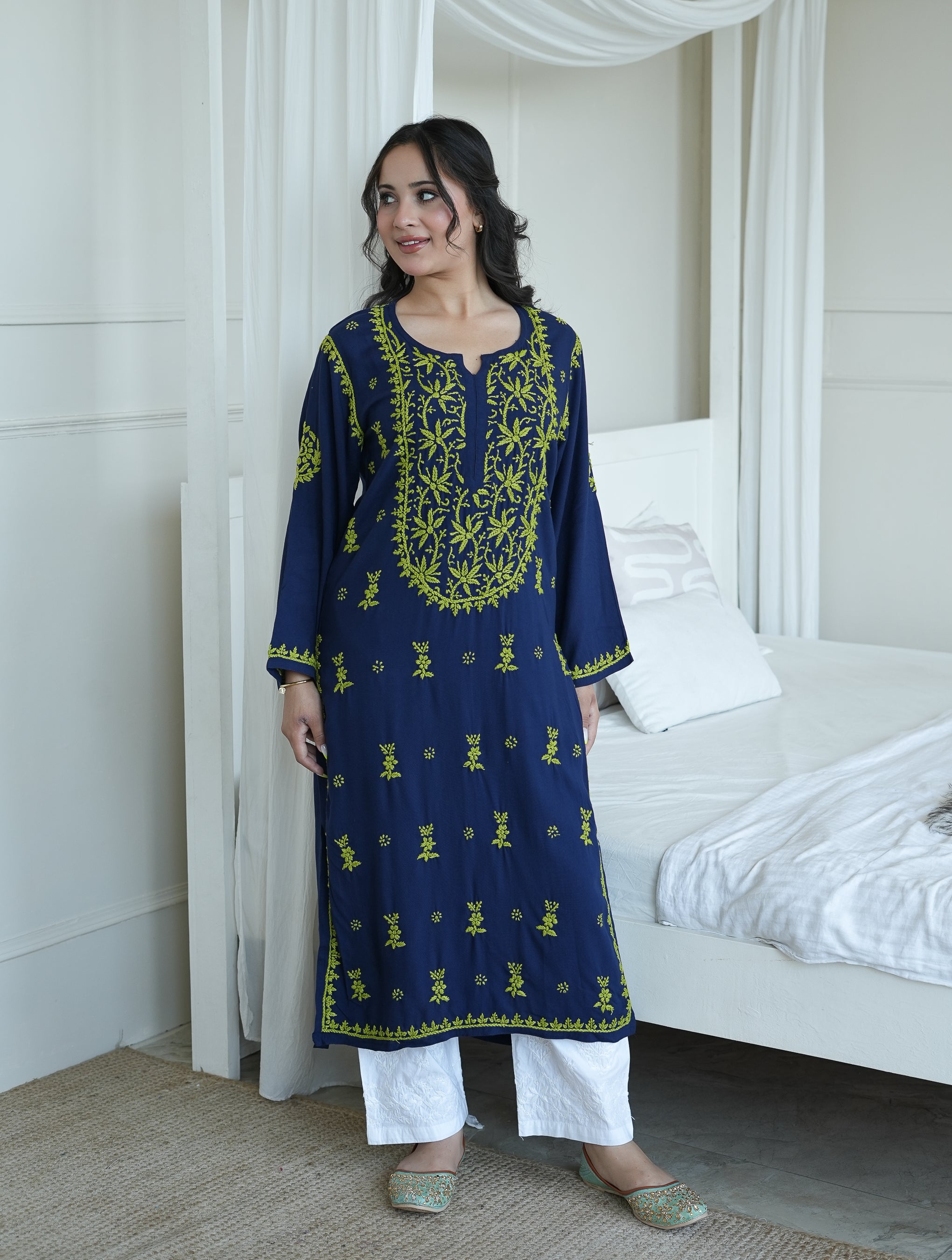 Rayon Contrast Kurti