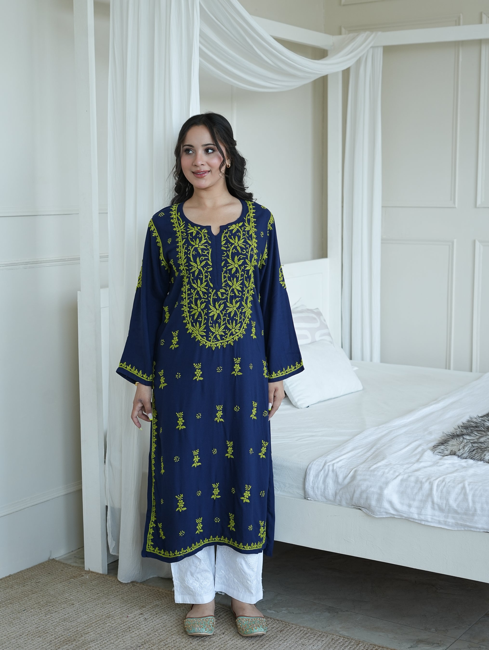 Rayon Contrast Kurti