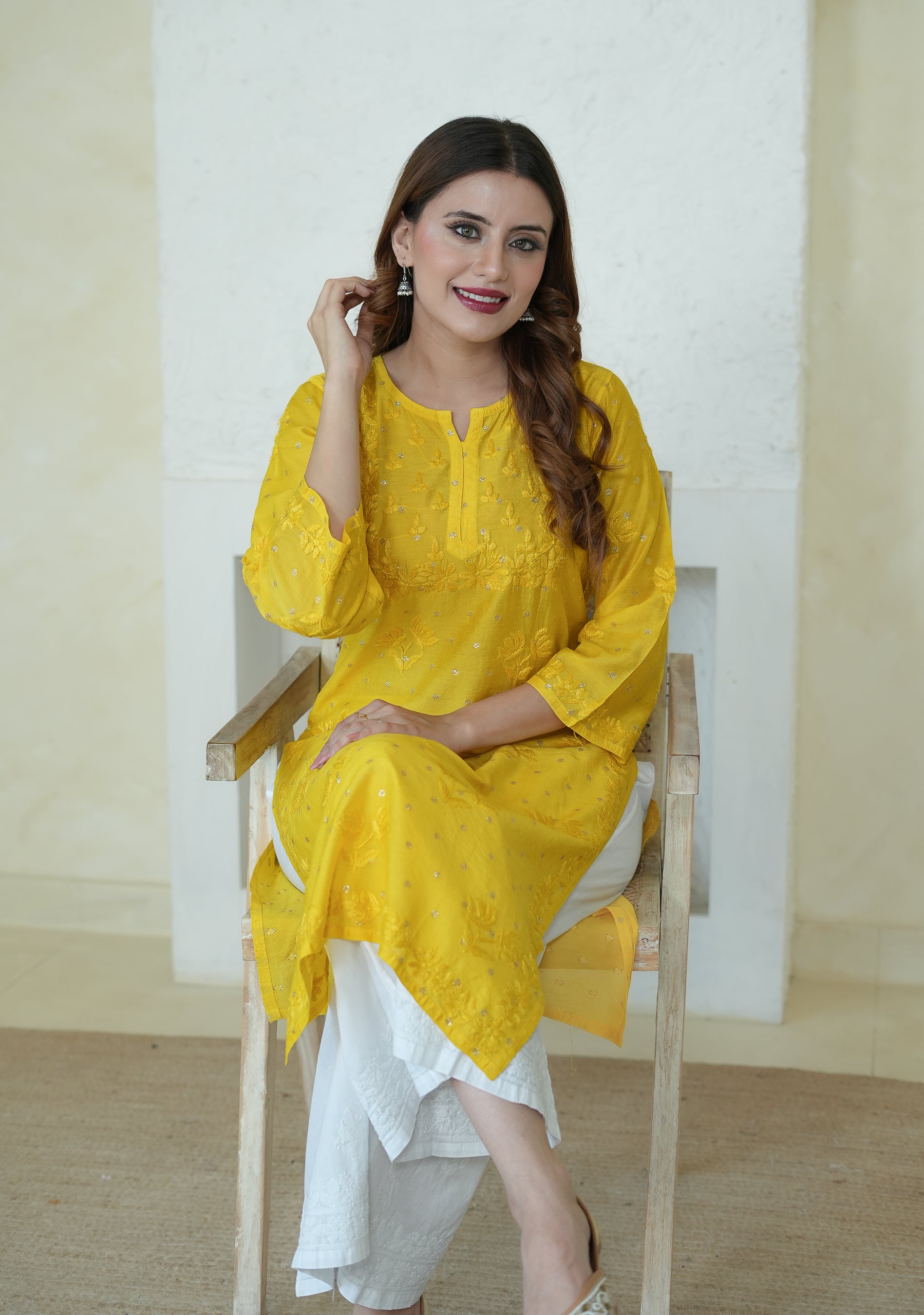 Banarsi Chanderi Kurti