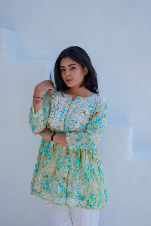 Mulmul kurti ( Green )