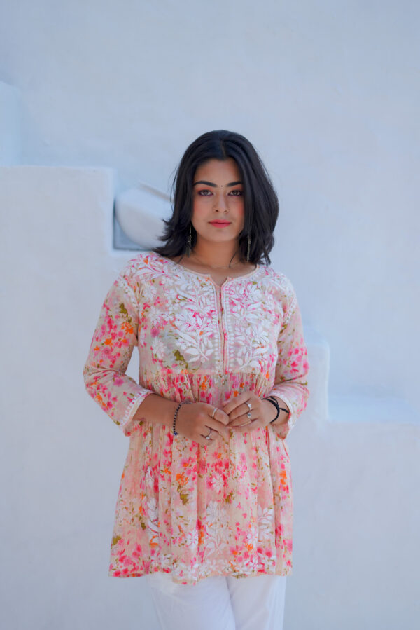 Mulmul kurti ( orange )